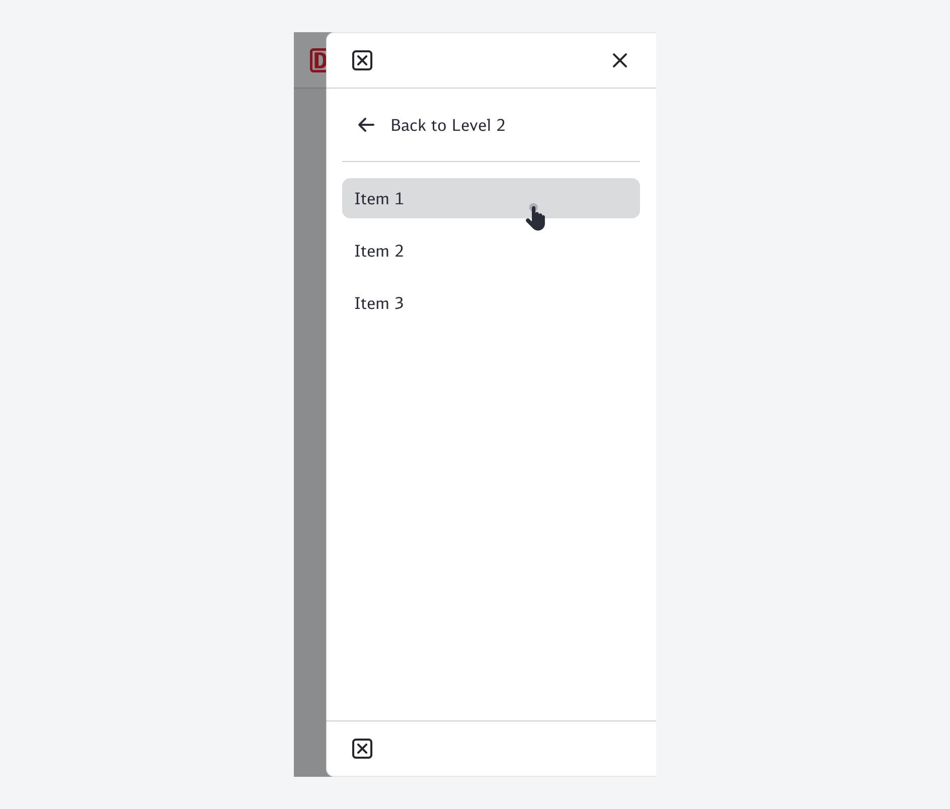 Pattern--Navigation-(Alpha)--Main-Navigation--Mobile--Level-3-Tap