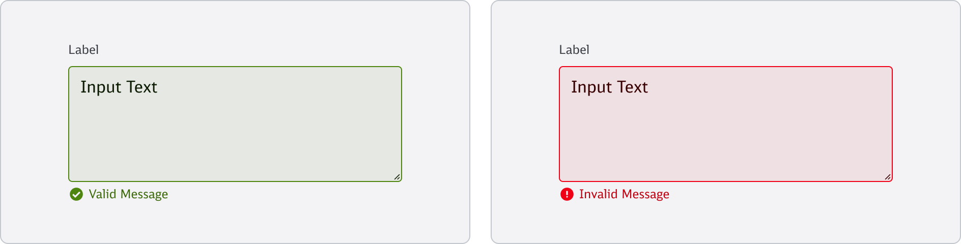 Textarea - Validation - Visual