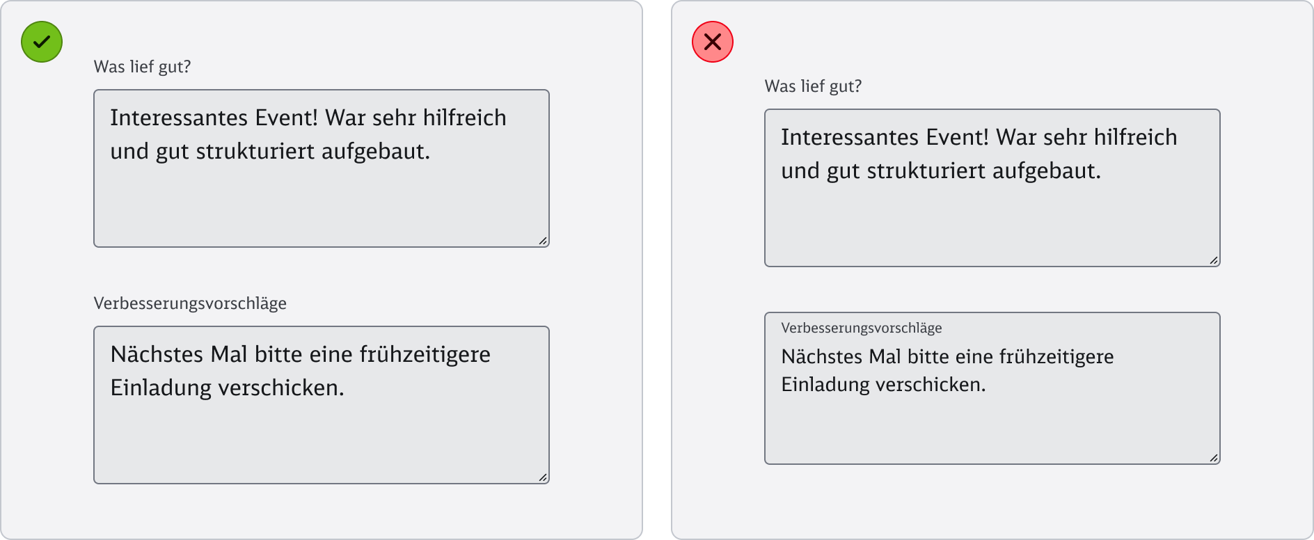Textarea - Variant Label - Visual
